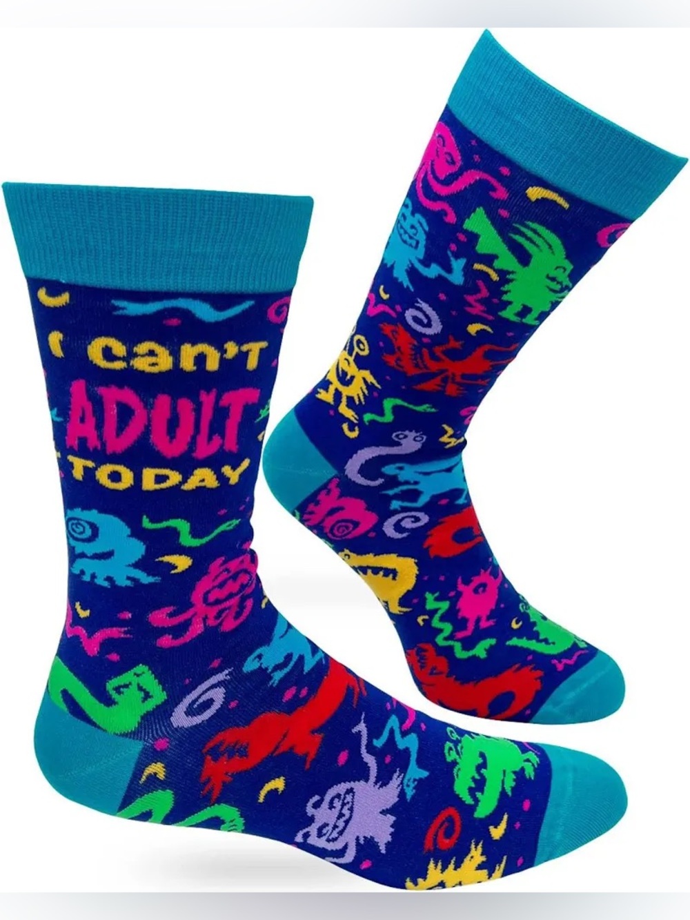 Fabdaz Crew Socks - "I Can't Adult Today"